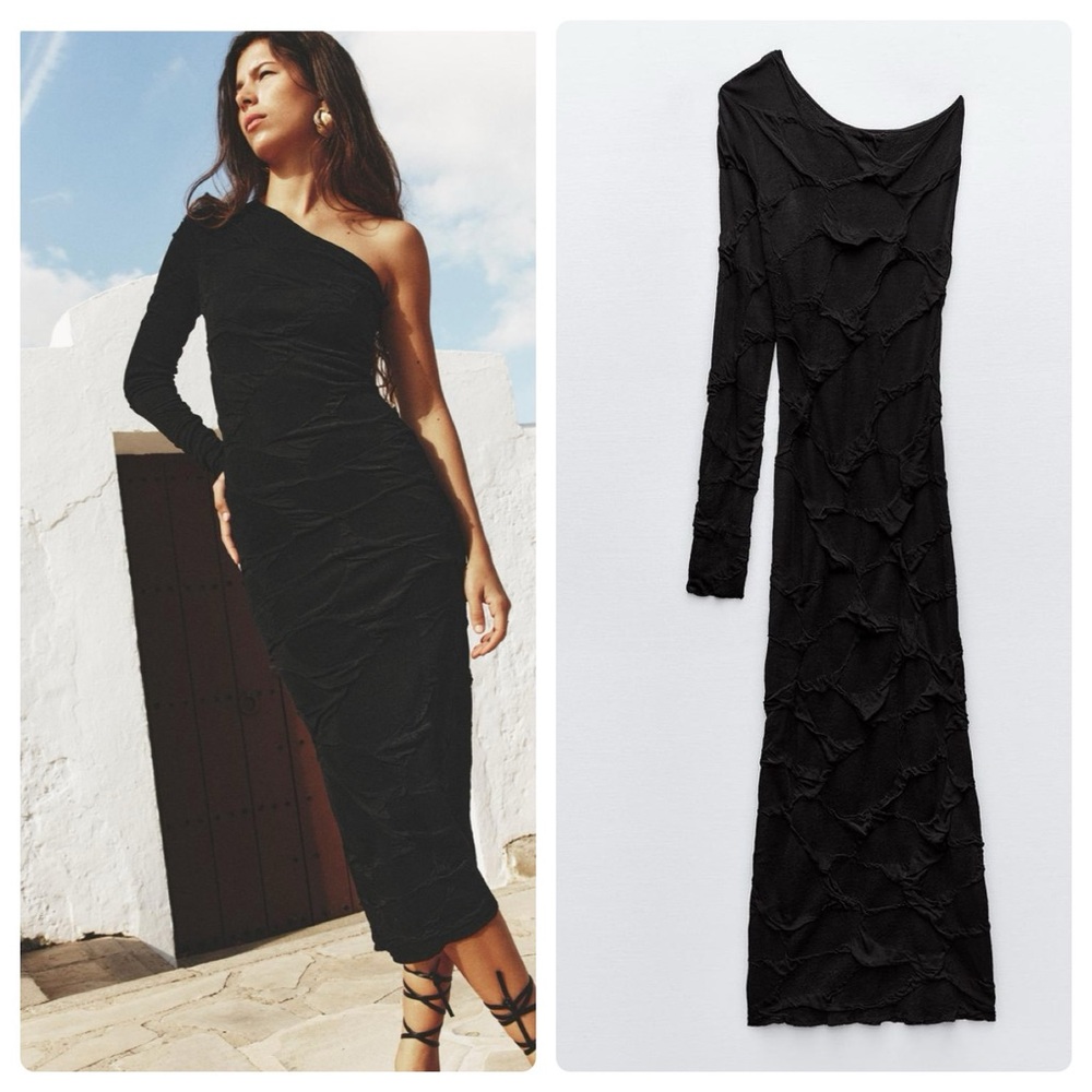 Zara asymmetric knit dress
